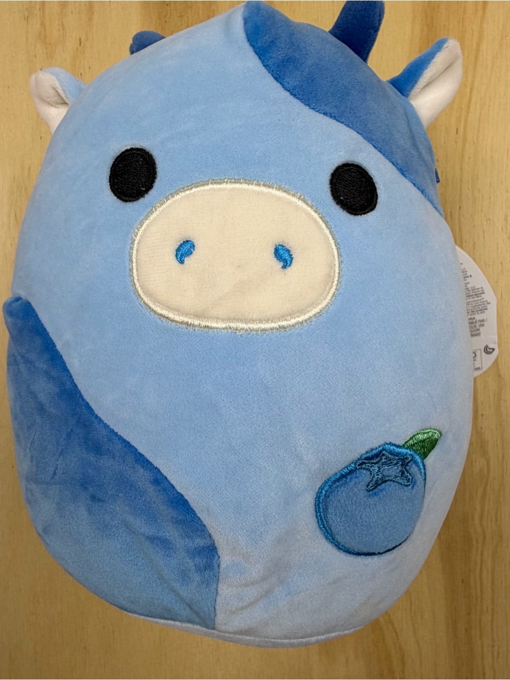 Squishmallows 7" Blueberry Cow Plush Toy Soft Stuffed Animal Blue Fruit NWT